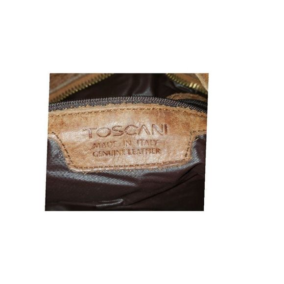 TOSCANI Brown Leather Shoulder Bag - Picture 3 of 7